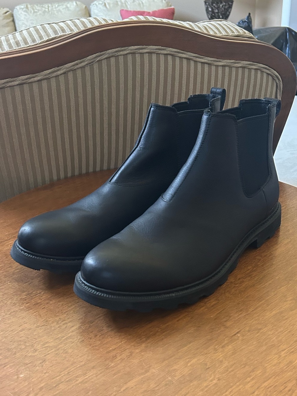 Sorel Waterproof Black Leather Chelsea Boots